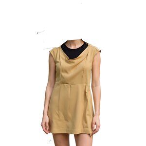 NWT Michael Kors Collection Women’s Sheath Dress Beige Wool Midi Size 14